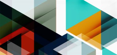 Geometrik soyut arkaplan, mozaik üçgen ve altıgen şekiller. İş veya teknoloji sunumu, İnternet posteri veya web broşürü kapağı, duvar kağıdı için modaya uygun soyut düzen şablonu