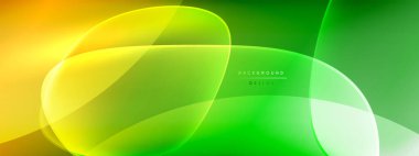 Vektör soyut arkaplan - sıvı kabarcıklar, gölgeler ve ışık efektleri ile sıvı gradyan şekiller. Metin için parlak tasarım şablonu