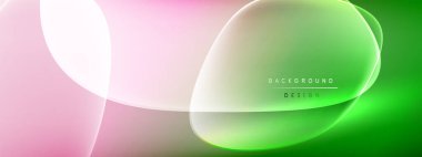 Vektör soyut arkaplan - sıvı kabarcıklar, gölgeler ve ışık efektleri ile sıvı gradyan şekiller. Metin için parlak tasarım şablonu