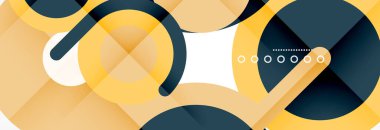 Kapaklar, afişler, el ilanları ve posterler ve diğer şablonlar için çemberler ve çizgiler soyut arkaplan