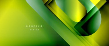 Çizgiler ve modern formlarla vektör geometrik arkaplan. Soyut yuvarlak şekiller, gölge ve ışık efektleri ile akışkan eğimli