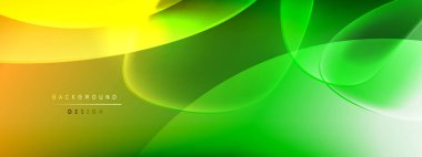 Vektör soyut arkaplan - sıvı kabarcıklar, gölgeler ve ışık efektleri ile sıvı gradyan şekiller. Metin için parlak tasarım şablonu