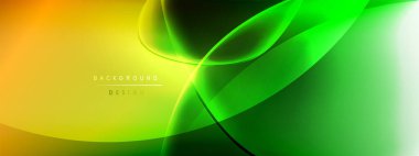 Vektör soyut arkaplan - sıvı kabarcıklar, gölgeler ve ışık efektleri ile sıvı gradyan şekiller. Metin için parlak tasarım şablonu