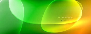 Vektör soyut arkaplan - sıvı kabarcıklar, gölgeler ve ışık efektleri ile sıvı gradyan şekiller. Metin için parlak tasarım şablonu