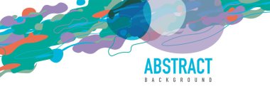 Moda sıvı biçimi, soyut tasarım şekilleri, pankartlar, broşürler, posterler, web iniş sayfaları, kapaklar veya pankartlar için dinamik vektör arkaplanı