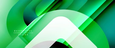 Çizgiler ve modern formlarla vektör geometrik arkaplan. Soyut yuvarlak şekiller, gölge ve ışık efektleri ile akışkan eğimli