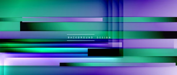 Dynamiska linjer på flytande färggradient. Trendig geometrisk abstrakt bakgrund för din text, logotyp eller grafik — Stock vektor