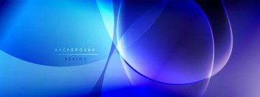 Vektör soyut arkaplan - sıvı kabarcıklar, gölgeler ve ışık efektleri ile sıvı gradyan şekiller. Metin için parlak tasarım şablonu