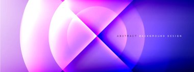 Vektör soyut arkaplan - gölgeler ve ışık efektleri ile sıvı gradyanı üzerinde daire ve çapraz çapraz. Metin için tekno ya da ticari parlak tasarım şablonları
