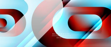 Çizgiler ve modern formlarla vektör geometrik arkaplan. Soyut yuvarlak şekiller, gölge ve ışık efektleri ile akışkan eğimli