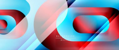 Çizgiler ve modern formlarla vektör geometrik arkaplan. Soyut yuvarlak şekiller, gölge ve ışık efektleri ile akışkan eğimli