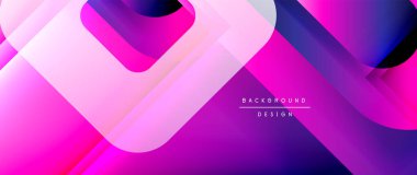 Çizgiler ve modern formlarla vektör geometrik arkaplan. Soyut yuvarlak şekiller, gölge ve ışık efektleri ile akışkan eğimli