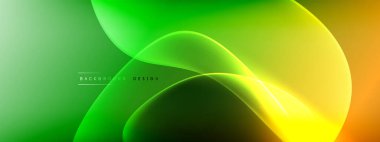 Vektör soyut arkaplan - sıvı kabarcıklar, gölgeler ve ışık efektleri ile sıvı gradyan şekiller. Metin için parlak tasarım şablonu