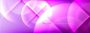 Vektör soyut arkaplan - gölgeler ve ışık efektleri ile sıvı gradyanı üzerinde daire ve çapraz çapraz. Metin için tekno ya da ticari parlak tasarım şablonları