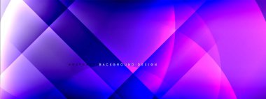 Vektör soyut arkaplan - gölgeler ve ışık efektleri ile sıvı gradyanı üzerinde daire ve çapraz çapraz. Metin için tekno ya da ticari parlak tasarım şablonları