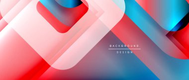 Çizgiler ve modern formlarla vektör geometrik arkaplan. Soyut yuvarlak şekiller, gölge ve ışık efektleri ile akışkan eğimli