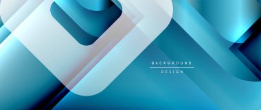 Çizgiler ve modern formlarla vektör geometrik arkaplan. Soyut yuvarlak şekiller, gölge ve ışık efektleri ile akışkan eğimli