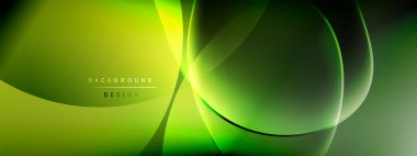 Vektör soyut arkaplan - sıvı kabarcıklar, gölgeler ve ışık efektleri ile sıvı gradyan şekiller. Metin için parlak tasarım şablonu