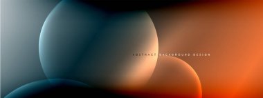 Vektör soyut arka plan sıvı baloncuk daireleri, gölgeler ve ışık efektleri ile sıvı gradyan. Metin için parlak tasarım şablonları