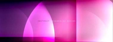 Vektör soyut arkaplan - gölgeler ve ışık efektleri ile sıvı gradyanı üzerinde daire ve çapraz çapraz. Metin için tekno ya da ticari parlak tasarım şablonları