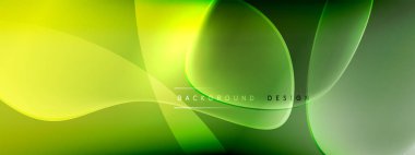 Vektör soyut arkaplan - sıvı kabarcıklar, gölgeler ve ışık efektleri ile sıvı gradyan şekiller. Metin için parlak tasarım şablonu