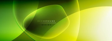 Vektör soyut arkaplan - sıvı kabarcıklar, gölgeler ve ışık efektleri ile sıvı gradyan şekiller. Metin için parlak tasarım şablonu