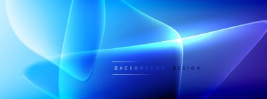 Vektör soyut arkaplan - sıvı kabarcıklar, gölgeler ve ışık efektleri ile sıvı gradyan şekiller. Metin için parlak tasarım şablonu