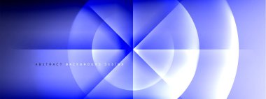 Vektör soyut arkaplan - gölgeler ve ışık efektleri ile sıvı gradyanı üzerinde daire ve çapraz çapraz. Metin için tekno ya da ticari parlak tasarım şablonları
