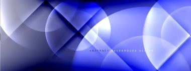 Vektör soyut arkaplan - gölgeler ve ışık efektleri ile sıvı gradyanı üzerinde daire ve çapraz çapraz. Metin için tekno ya da ticari parlak tasarım şablonları