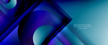 Çizgiler ve modern formlarla vektör geometrik arkaplan. Soyut yuvarlak şekiller, gölge ve ışık efektleri ile akışkan eğimli