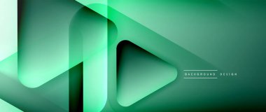 Üçgen geometrik soyut arkaplanı şekillendirir. Üç boyutlu gölge efektleri ve sıvı eğimleri. Metin mesajınız için modern üstüste bindirme formları duvar kağıdı