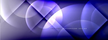 Vektör soyut arkaplan - gölgeler ve ışık efektleri ile sıvı gradyanı üzerinde daire ve çapraz çapraz. Metin için tekno ya da ticari parlak tasarım şablonları