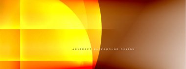 Vektör soyut arkaplan - gölgeler ve ışık efektleri ile sıvı gradyanı üzerinde daire ve çapraz çapraz. Metin için tekno ya da ticari parlak tasarım şablonları