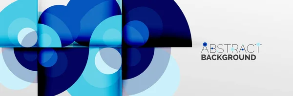 Ljus färg cirklar, abstrakta runda former och trianglar sammansättning med skuggeffekter. Vektor modern geometrisk design mall — Stock vektor