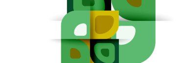 Soyut yuvarlak şekiller ve gölge efektleri tekrarlanan vektör modern geometrik arkaplan kümesi