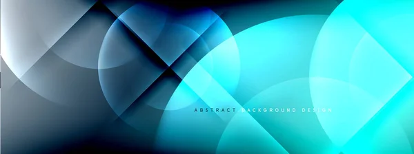 Vektor abstrakten Hintergrund - Kreis und Kreuz auf fließenden Verlauf mit Schatten und Lichteffekten. Techno oder Business glänzende Designvorlagen für Texte — Stockvektor