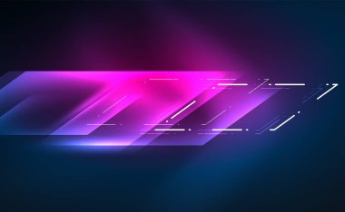 Dinamik neon parlak, soyut bir arkaplan. İş veya teknoloji sunumu, İnternet posteri veya web broşürü kapağı, duvar kağıdı için modaya uygun soyut düzen şablonu