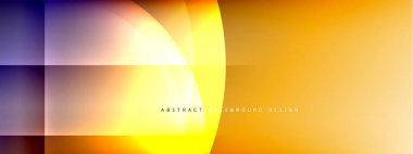 Vektör soyut arkaplan - gölgeler ve ışık efektleri ile sıvı gradyanı üzerinde daire ve çapraz çapraz. Metin için tekno ya da ticari parlak tasarım şablonları