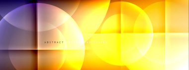Vektör soyut arkaplan - gölgeler ve ışık efektleri ile sıvı gradyanı üzerinde daire ve çapraz çapraz. Metin için tekno ya da ticari parlak tasarım şablonları