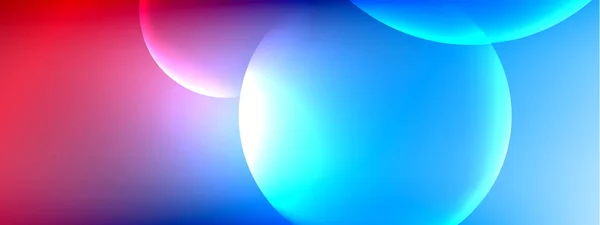 Vecteur abstrait fond liquide bulle cercles sur le gradient de fluide avec des ombres et des effets de lumière. Modèles de conception brillants pour le texte — Image vectorielle
