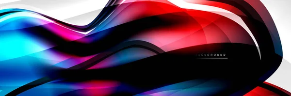 Vector fundo abstrato, fluindo bolha estilo líquido com metálico, cor quicksilver textura cromada e efeitos de brilho de cor —  Vetores de Stock