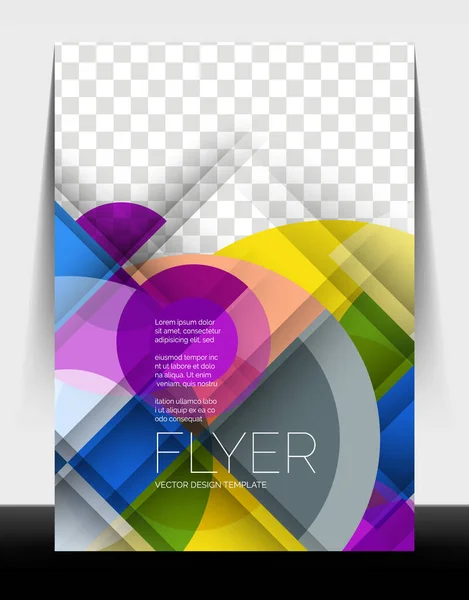 A4 flyer jaarverslag cirkel ontwerp, vector achtergrond print template — Stockvector