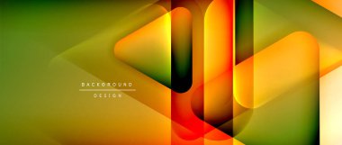 Üçgen geometrik soyut arkaplanı şekillendirir. Üç boyutlu gölge efektleri ve sıvı eğimleri. Metin mesajınız için modern üstüste bindirme formları duvar kağıdı