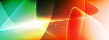 Vektör soyut arkaplan - sıvı kabarcıklar, gölgeler ve ışık efektleri ile sıvı gradyan şekiller. Metin için parlak tasarım şablonu