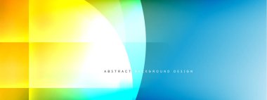 Vektör soyut arkaplan - gölgeler ve ışık efektleri ile sıvı gradyanı üzerinde daire ve çapraz çapraz. Metin için tekno ya da ticari parlak tasarım şablonları