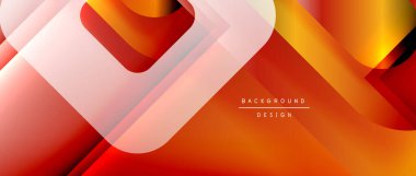 Çizgiler ve modern formlarla vektör geometrik arkaplan. Soyut yuvarlak şekiller, gölge ve ışık efektleri ile akışkan eğimli