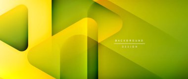 Üçgen geometrik soyut arkaplanı şekillendirir. Üç boyutlu gölge efektleri ve sıvı eğimleri. Metin mesajınız için modern üstüste bindirme formları duvar kağıdı