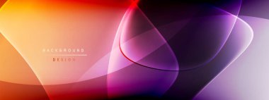 Vektör soyut arkaplan - sıvı kabarcıklar, gölgeler ve ışık efektleri ile sıvı gradyan şekiller. Metin için parlak tasarım şablonu