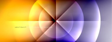 Vektör soyut arkaplan - gölgeler ve ışık efektleri ile sıvı gradyanı üzerinde daire ve çapraz çapraz. Metin için tekno ya da ticari parlak tasarım şablonları