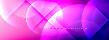 Vektör soyut arkaplan - gölgeler ve ışık efektleri ile sıvı gradyanı üzerinde daire ve çapraz çapraz. Metin için tekno ya da ticari parlak tasarım şablonları